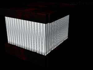 aluminium wood coffee table 3D Model