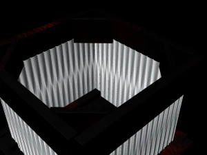 aluminium wood coffee table 3D Model