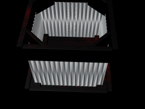 aluminium wood coffee table 3D Model