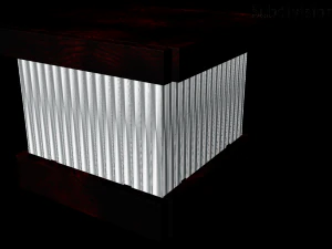 aluminium wood coffee table 3D Model