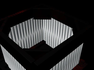 aluminium wood coffee table 3D Model