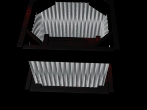 aluminium wood coffee table 3D Model