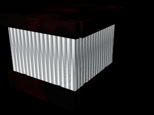 aluminium wood coffee table 3D Model