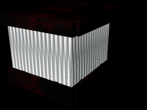 aluminium wood coffee table 3D Model