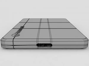 external hard drive transcend storejet 25c3 usb iron gray 3D Model