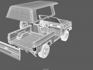 chevrolet blazer 1973 Modelo 3D