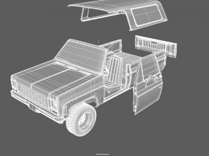 chevrolet blazer 1973 Modelo 3D