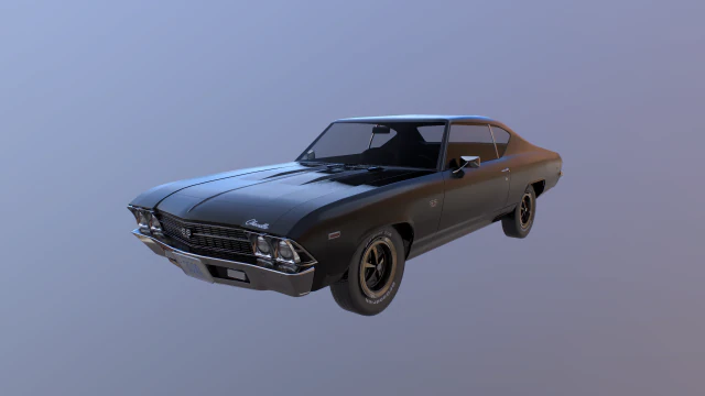 chevrolet chevelle 1969 3D Model .c4d .max .obj .3ds .fbx .stl .blend 
