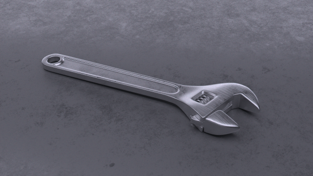adjustable wrench 3D Модель .c4d .max .obj .3ds .fbx .stl .blend 
