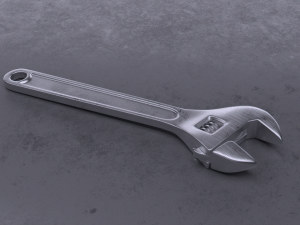 adjustable wrench 3D मॉडल