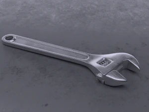 verstellbarer Schraubenschl&uuml;ssel 3D Modell