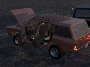 car kit asset for real-time graphics 3D Model