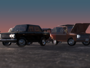 car kit asset for real-time graphics 3D Model
