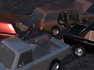 car kit asset for real-time graphics 3D Model