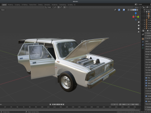 car kit asset for real-time graphics 3D Model