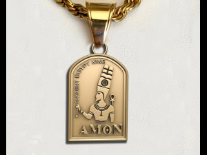 AMON ANCIENT EGYPTIAN KING PENDANT 3Dプリントモデル