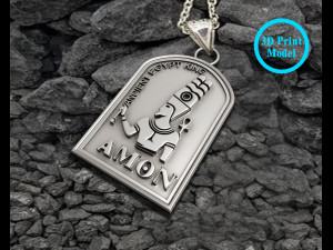 AMON ANCIENT EGYPTIAN KING PENDANT 3Dプリントモデル