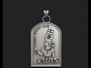 AMON ANCIENT EGYPTIAN KING PENDANT 3Dプリントモデル