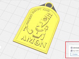 AMON ANCIENT EGYPTIAN KING PENDANT 3Dプリントモデル