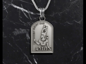 AMON ANCIENT EGYPTIAN KING PENDANT 3Dプリントモデル