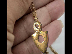 Infinity Pendant Ancient Necklaces Pharaonic Inscriptions Modelo de Impressão 3D