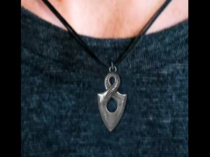 Infinity Pendant Ancient Necklaces Pharaonic Inscriptions 3D Print Model