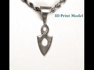 Infinity Pendant Ancient Necklaces Pharaonic Inscriptions Modelo de impresión 3D