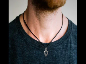 Infinity Pendant Ancient Necklaces Pharaonic Inscriptions 3D Print Model