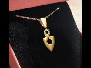 Infinity Pendant Ancient Necklaces Pharaonic Inscriptions 3D Print Model