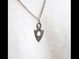 Infinity Pendant Ancient Necklaces Pharaonic Inscriptions 3D Print Model