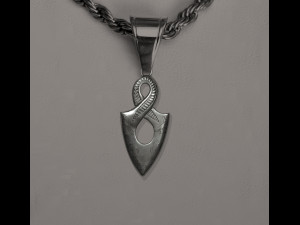 Infinity Pendant Ancient Necklaces Pharaonic Inscriptions Modelo de impresión 3D