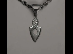 Infinity Pendant Ancient Necklaces Pharaonic Inscriptions 3D Print Model