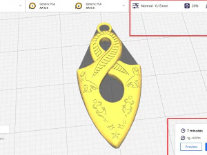 Infinity Pendant Ancient Necklaces Pharaonic Inscriptions 3D Print Model