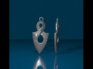 Infinity Pendant Ancient Necklaces Pharaonic Inscriptions Modelo de impresión 3D
