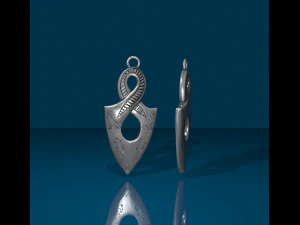 Infinity Pendant Ancient Necklaces Pharaonic Inscriptions 3D Print Model