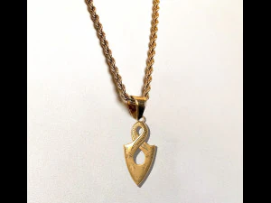 Infinity Pendant Ancient Necklaces Pharaonic Inscriptions 3D Print Model