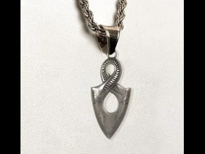 Infinity Pendant Ancient Necklaces Pharaonic Inscriptions 3D Print Model