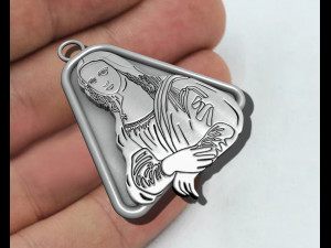 Mona Lisa PENDANT 3D Print Model