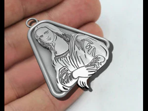 Mona Lisa PENDANT 3D Print Model