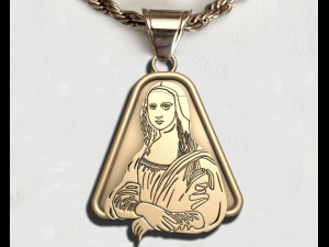 Mona Lisa PENDANT 3D Print Model