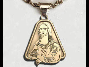 Mona Lisa PENDANT 3D Print Model