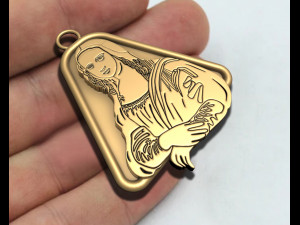 Mona Lisa PENDANT 3D Print Model