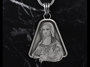 Mona Lisa PENDANT 3D Print Model