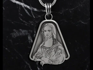 Mona Lisa PENDANT 3D Print Model