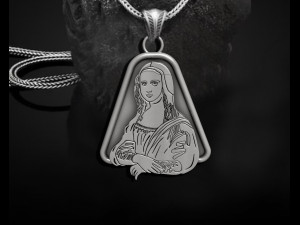 Mona Lisa PENDANT 3D Print Model