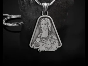 Mona Lisa PENDANT 3D Print Model