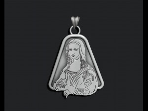 Mona Lisa PENDANT 3D Print Model