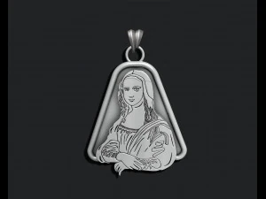 Mona Lisa PENDANT 3D Print Model
