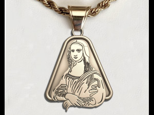 Mona Lisa PENDANT 3D Print Model