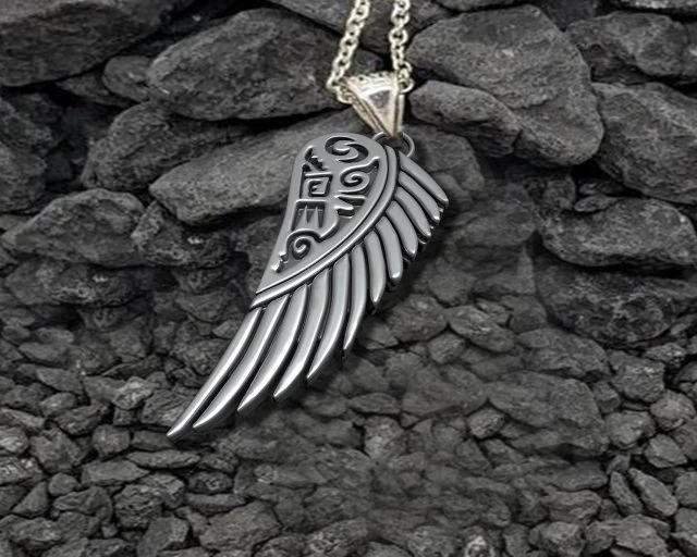 GRIFFIN WING INSCRIPTION 3D Print Model .c4d .max .obj .3ds .fbx .stl .blend